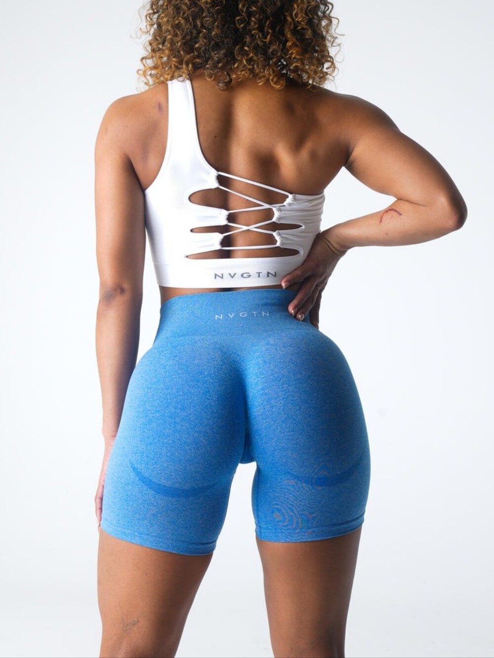 NVGTN Contour Seamless Shorts Ocean Blue